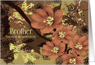 To Brother (Goodbye From Terminally ill Sibling) Floral card