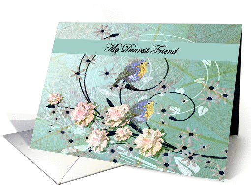To Friend (Goodbye From Terminally ill Friend) Sparrows and Roses card
