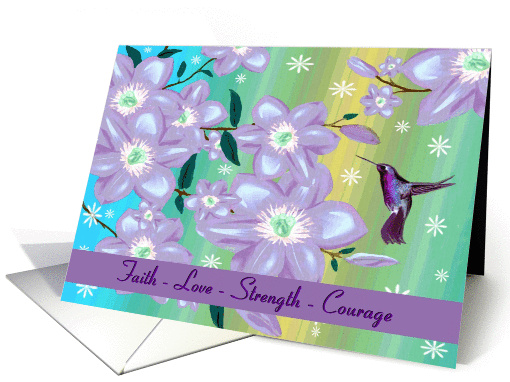 General / Family - Card from a Terminally ill person - Floral card