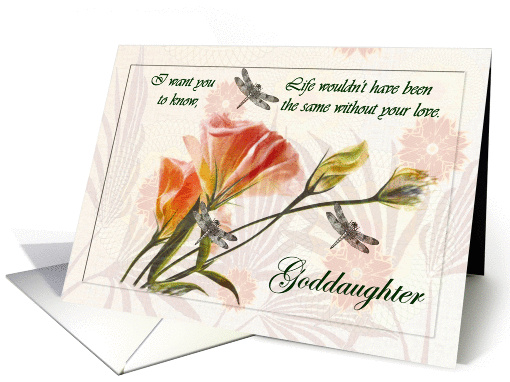 To Goddaughter Goodbye From Terminally ill Godparent card (1136972)