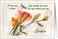 To Godson Goodbye From Terminally ill Godparent card