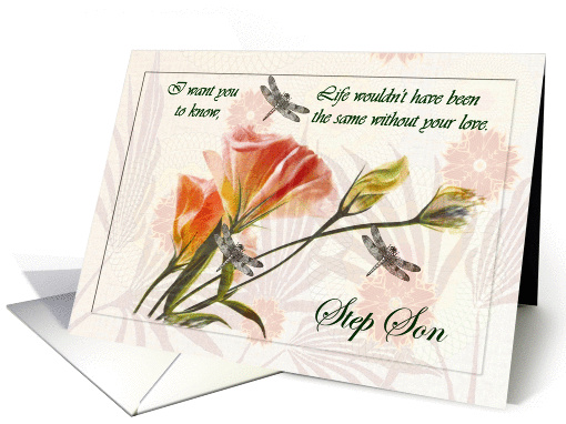 To Step Son Goodbye From Terminally ill Step Mom / Step Dad card