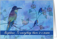 To Neighbour - Goodbye From Terminally ill Neighbour card