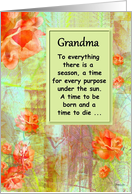 Grandma Goodbye From Terminally ill Adult Grandchild card