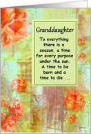 Granddaughter Goodbye From Terminally ill Grandparent card