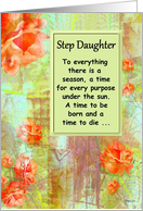 Step Daughter Goodbye From Terminally ill Step Mom or Step Dad card