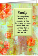 Family Goodbye From Terminally ill Family Member card