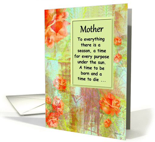 Mother Goodbye From Terminally ill Adult Son or Daughter card
