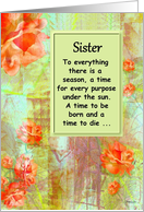 Sister Goodbye From Terminally ill Sister or Brother card