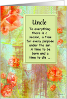 Uncle Goodbye From Terminally ill Nephew or Niece card