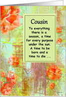 Cousin Goodbye From Terminally ill Cousin card