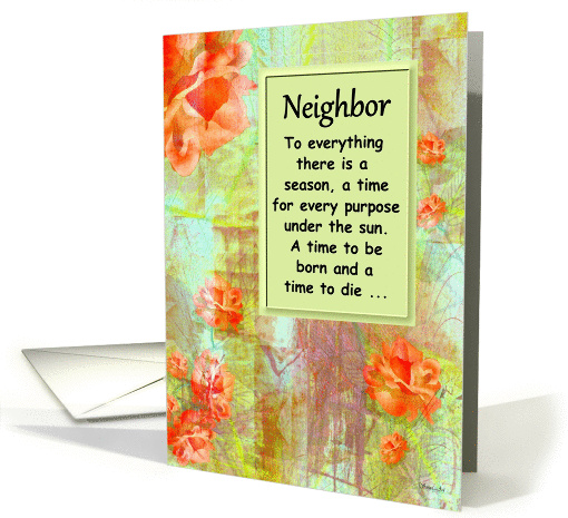 Neighbor Goodbye From Terminally ill Neighbor card (1143002)