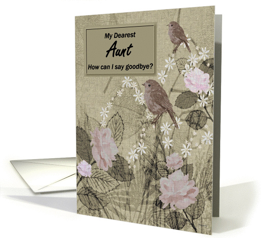 Aunt Goodbye From Terminally ill Nephew or Niece card (1144022)