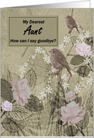 Aunt Goodbye From Terminally ill Nephew or Niece card