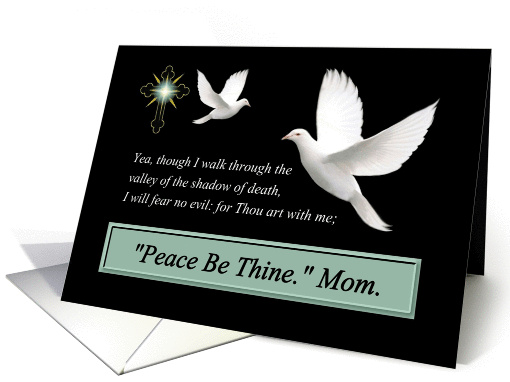 Mom / Goodbye - Peace Be Thine - Prayer card (1144644)