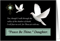 Daughter / Goodbye - Peace Be Thine - Prayer Card