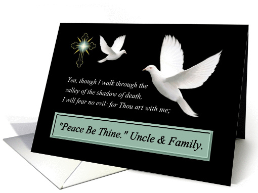 To Uncle and Family - Sympathy - Peace Be Thine card (1144722)