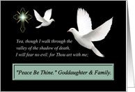 To Goddaughter and Family / Sympathy - Peace Be Thine card