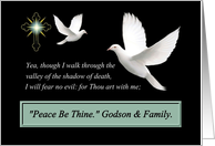 To Godson and Family / Sympathy - Peace Be Thine card