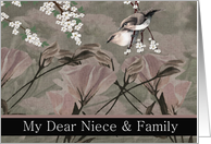 Niece and Family - Thank You From terminally ill Aunt or Uncle card