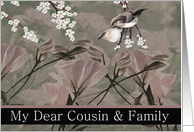 Cousin and Family - Thank You From terminally ill Cousin card