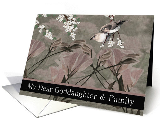 Goddaughter and Family Thank You From terminally ill Godparent card