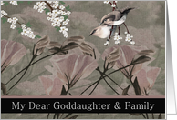 Goddaughter and Family Thank You From terminally ill Godparent card