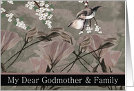 Godmother and Family Thank You From terminally ill Adult Godchild card