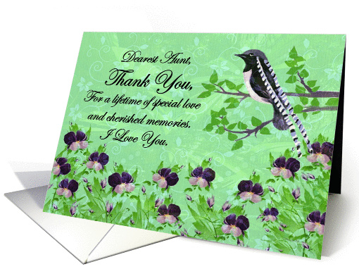 Aunt, Goodbye From a terminally ill Nephew or Niece card (1153510)