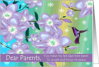 Parents - Goodbye from a Terminally ill Adult Child card