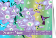 To Mom - Goodbye from a Terminally ill Adult Child card
