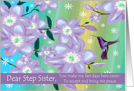 To Step Sister - Goodbye from a Terminally ill Step Brother / Sister card