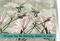 To Sister-in-Law - Goodbye from a Terminally ill Sibling-in-Law card