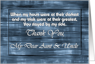 Aunt and Uncle Goodbye From terminally ill Niece or Nephew card