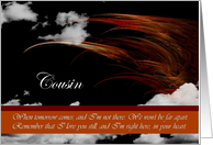 Cousin - Goodbye From terminally ill Cousin card