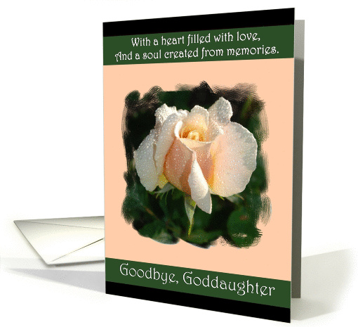 To Goddaughter - Goodbye From a terminally ill Godparent card