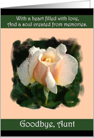To Aunt- Goodbye From a terminally ill Niece or Nephew card