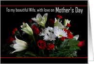 Wife / Happy Mother’s Day - Painted Bouquet card