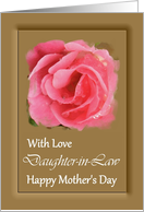 Daughter-in-Law / Mother’s Day - Painted Pink Rose card