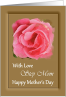 Step Mom / Mother’s Day - Painted Pink Rose card