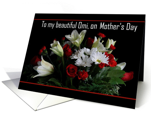Omi / Happy Mother's Day - Painted Bouquet card (1237394)