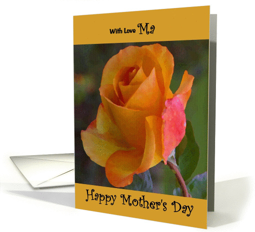 Ma / Mother's Day - Yellow Painted Rose card (1238484)