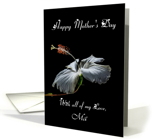 Ma / Happy Mother's Day - Painted Hibiscus card (1239136)