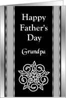 Grandpa - Happy Father’s Day - Celtic Knot / Black - White - Grey card