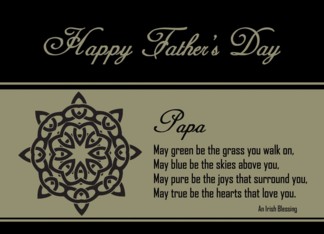 Papa - Happy Father's Day - Celtic Knot / Irish Blessing