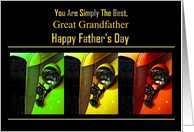 Great Grandfather - Happy Father’s Day - Old Car Front View card