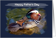 General - Happy Father’s Day - Digital Painted Mandarin Duck card