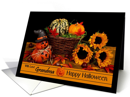 Grandma / Happy Halloween - Painted Halloween Table Setting card