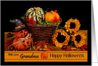 Grandma / Happy Halloween - Painted Halloween Table Setting card