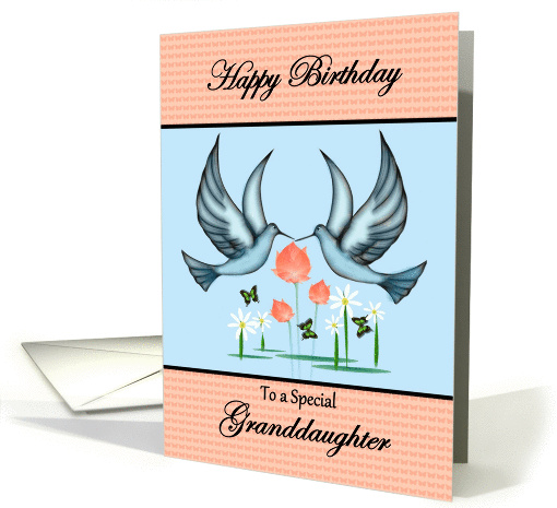 Granddaughter / Birthday - Pretty Birds, Butterflies and Flowers card